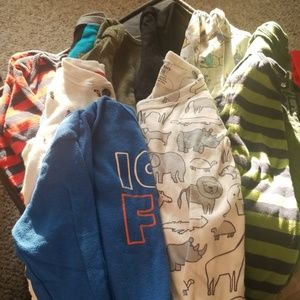 Boys Long Sleeve Onsie Lot. (Ten)